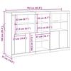 LED Sideboard Reclaimed Wood Look 162 x 37 x 100 cm Particleboard