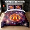 Manchester United Diseño Juego de Cama Ropa de Cama 1 Funda Nórdica + 2 Fundas de Almohada Suave Transpirable Ropa de Cama para el Hogar
