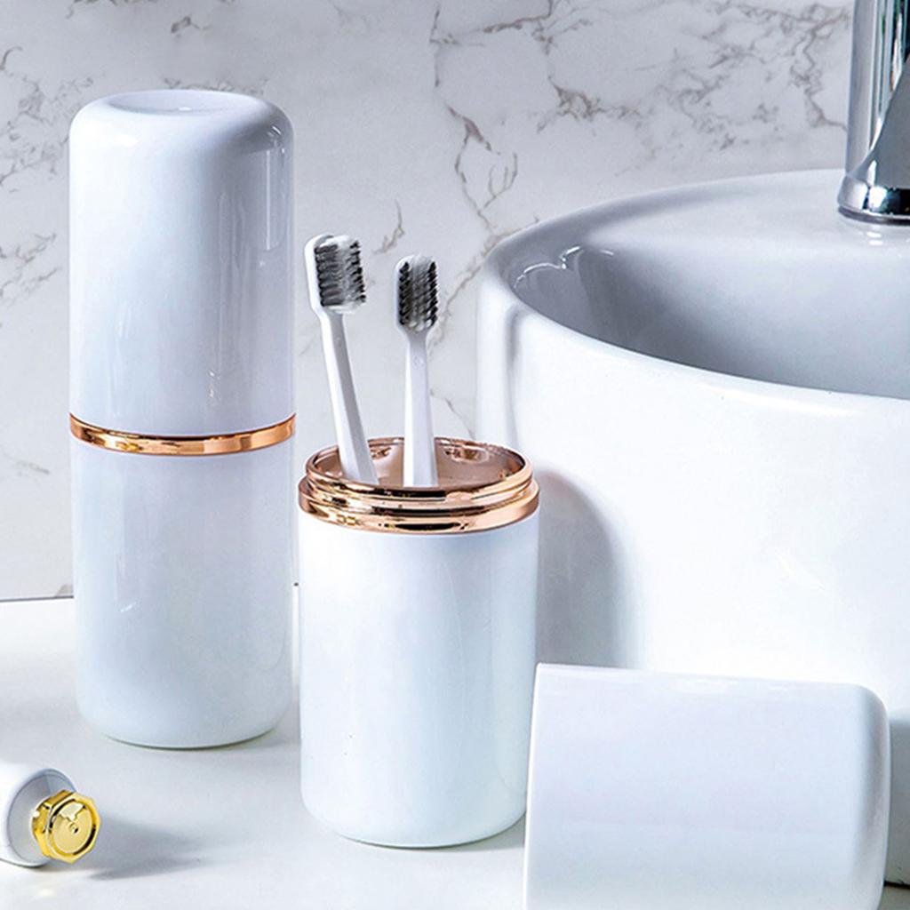 Toothbrush Cup Case Multipurpose Portable Stylish Dustproof Large Capacity Travel Toothbrush Holder for Home Travel Hotel