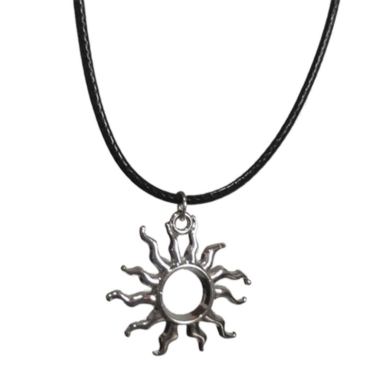 Simple Sun Star Swirl Aesthetic Necklace Fashion Simple Clavicle Chain Women Girls Wedding Jewelry Party Birthday Gift