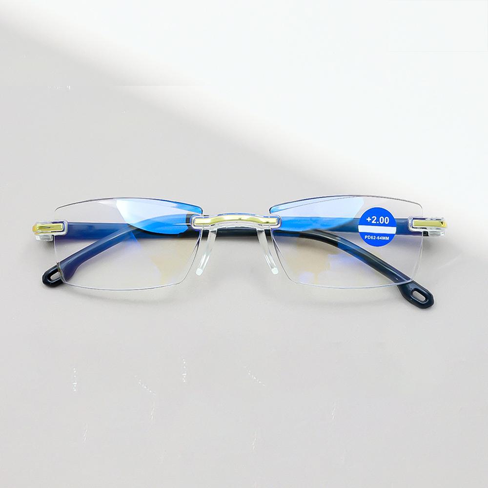 3 PCS Classic Reading Glasses For Men Women  Rimless Design Presbyopic Glasses Blue Light Blocking High Definition Lenses
