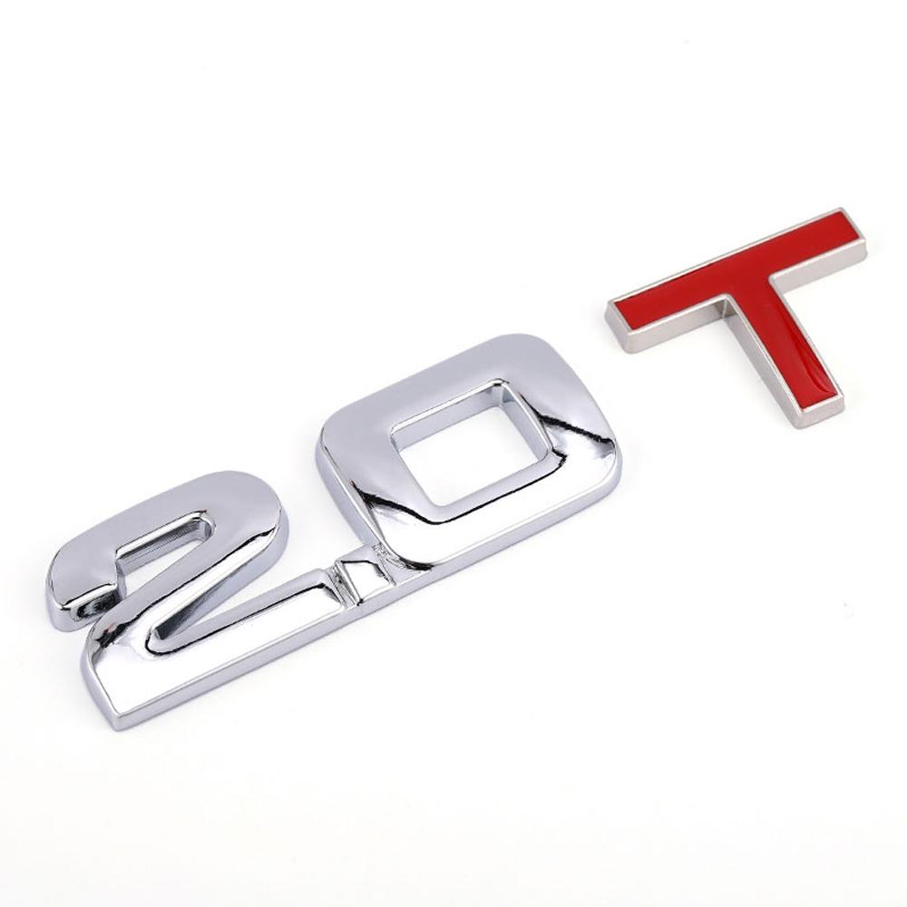 1Pcs 1.3T - 3.0T  Premium Metal Car Side Fender Rear Trunk Emblem Badge Decals for Any Vehicle