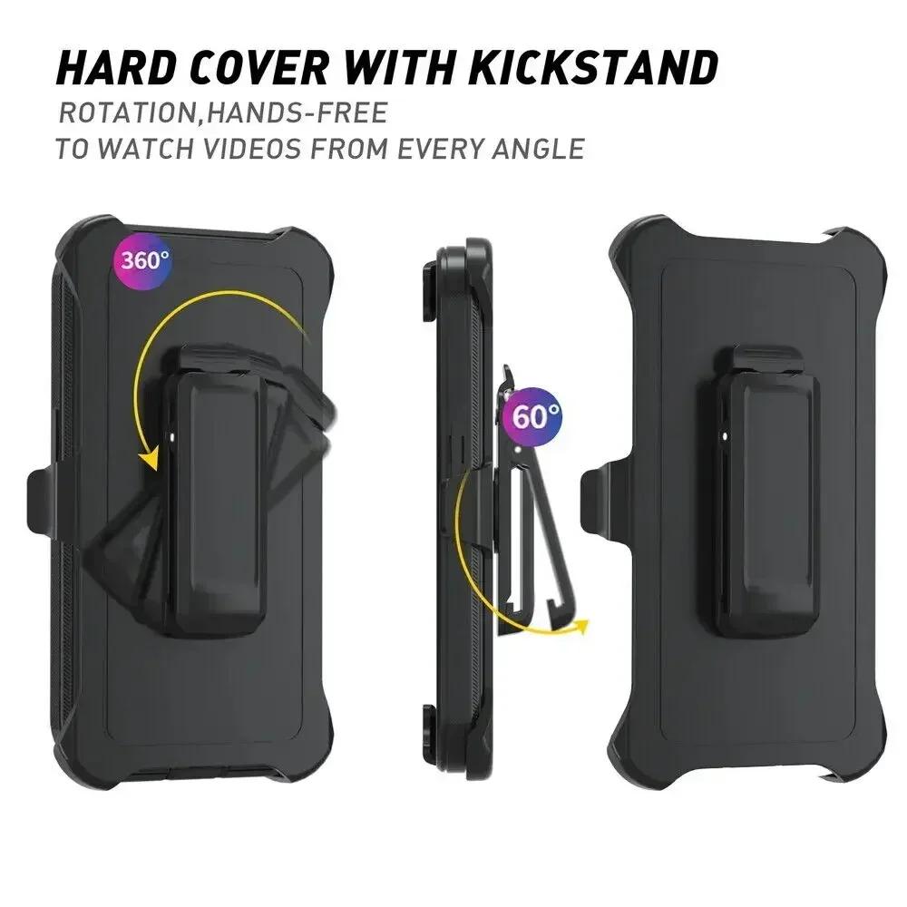 Military Grade Heavy Duty Armor OTT Phone BOX Case for IPhone 17 16 15 14 Plus 13 12 Pro Max Shockproof Belt Clip Holder Cover