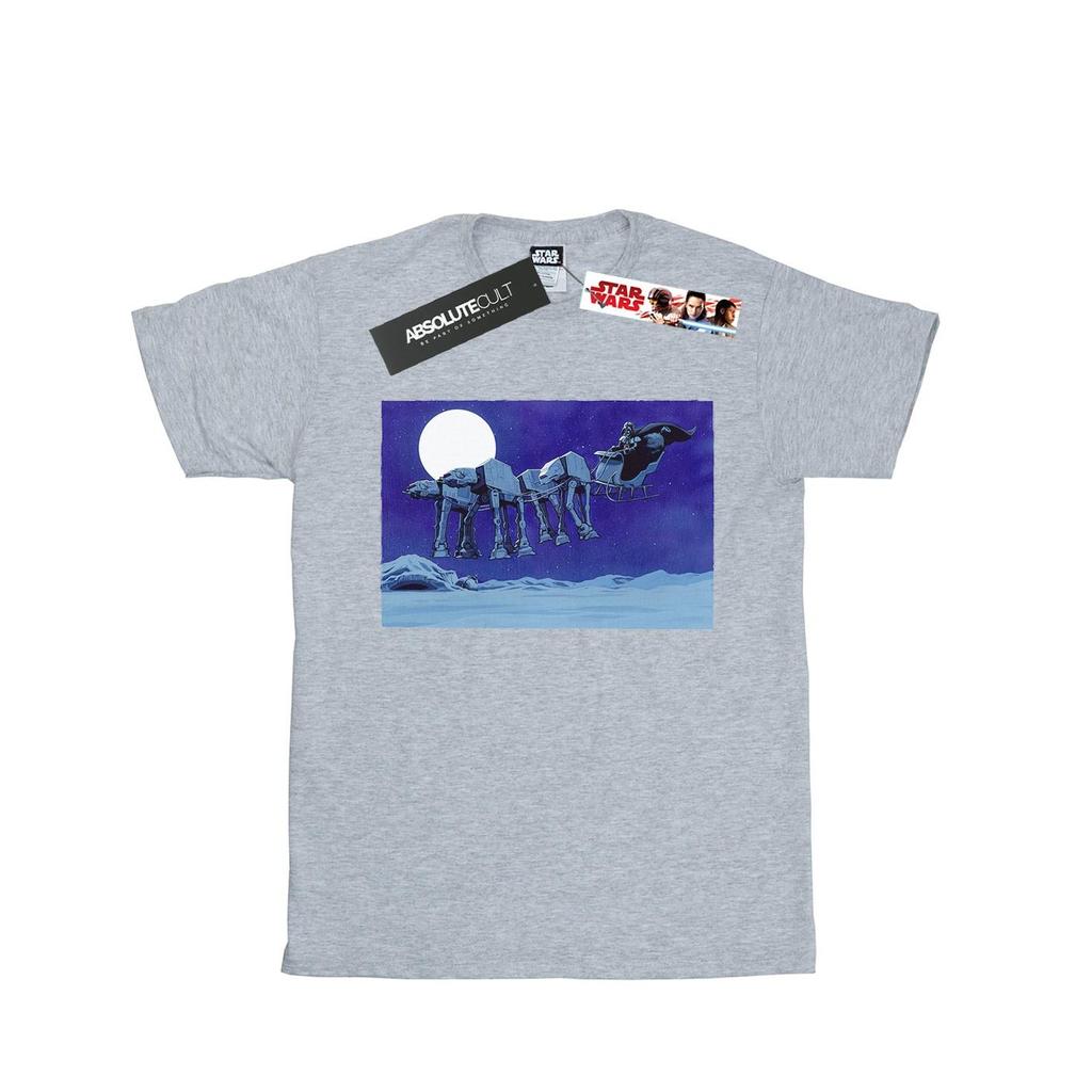 Star Wars Mens Christmas AT-AT Sleigh T-Shirt