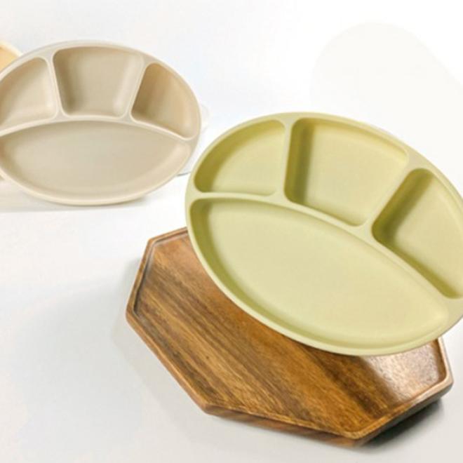 (Vyrobeno v Koreji) Modrá Mama silikonová dětská přísavka, krémová barva