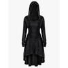 Stylish Punk Women's Plus Size Lace Up Dip Hem Tunic Hoodie Long Sweatershirts Dress Top For Every Occasion