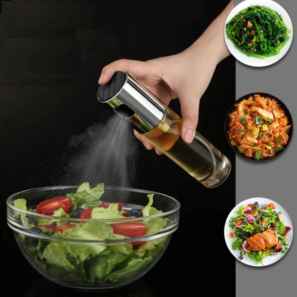 Portable 100ml stainless steel cooking olive oil sprayer, kitchen mini oil sprayer small tool, vinegar bottle oil sprayer for ai