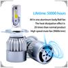 H7 300w Pair 36000lm Cob Led Headlight Bulbs Kit Highlow Beams 6000k White Lamp