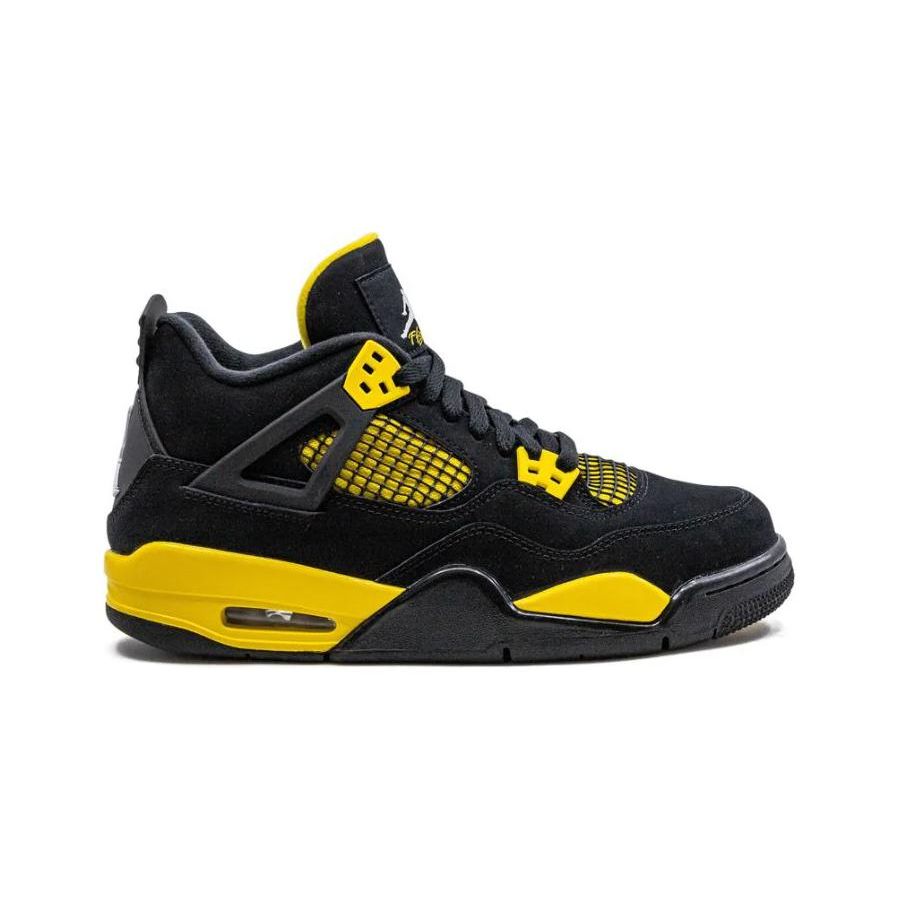 Air Jordan 4 Retro PS Thunder 2023 Çocuk Spor Ayakkabı Siyah Tur-Sarı BQ7669-017