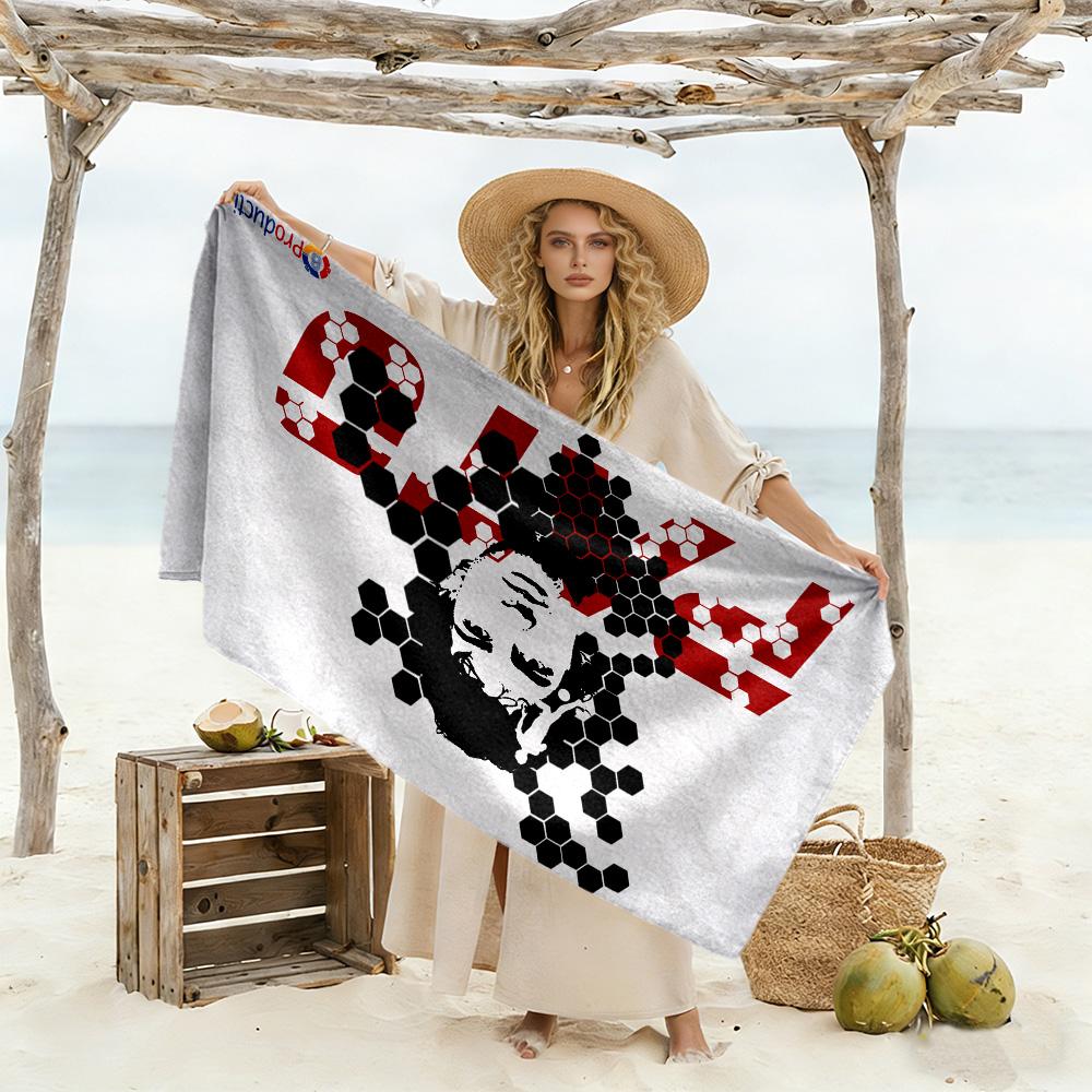 Street Art Revolution Beach Towel Super Soft Microfiber Quickdry Fabric Comfortable Lightweight