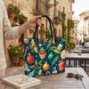 Christmas Printed Tote Bag Large Capacity Festive Handbag