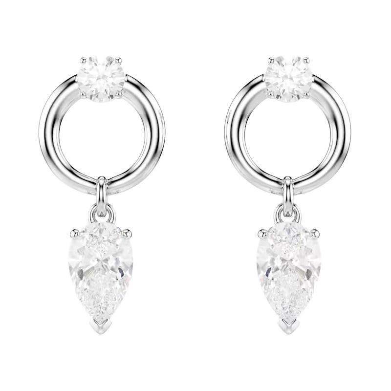 Swarovski Original design cubic zirconia earrings, same style for men and women, white 5723177