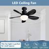 30W LED Deckenventilator mit Beleuchtung Lampe E27 Fernbedienung Moderner Deckenventilator 3 Geschwindigkeiten Einstellbar Kreative Ventilatorlampe für Zuhause