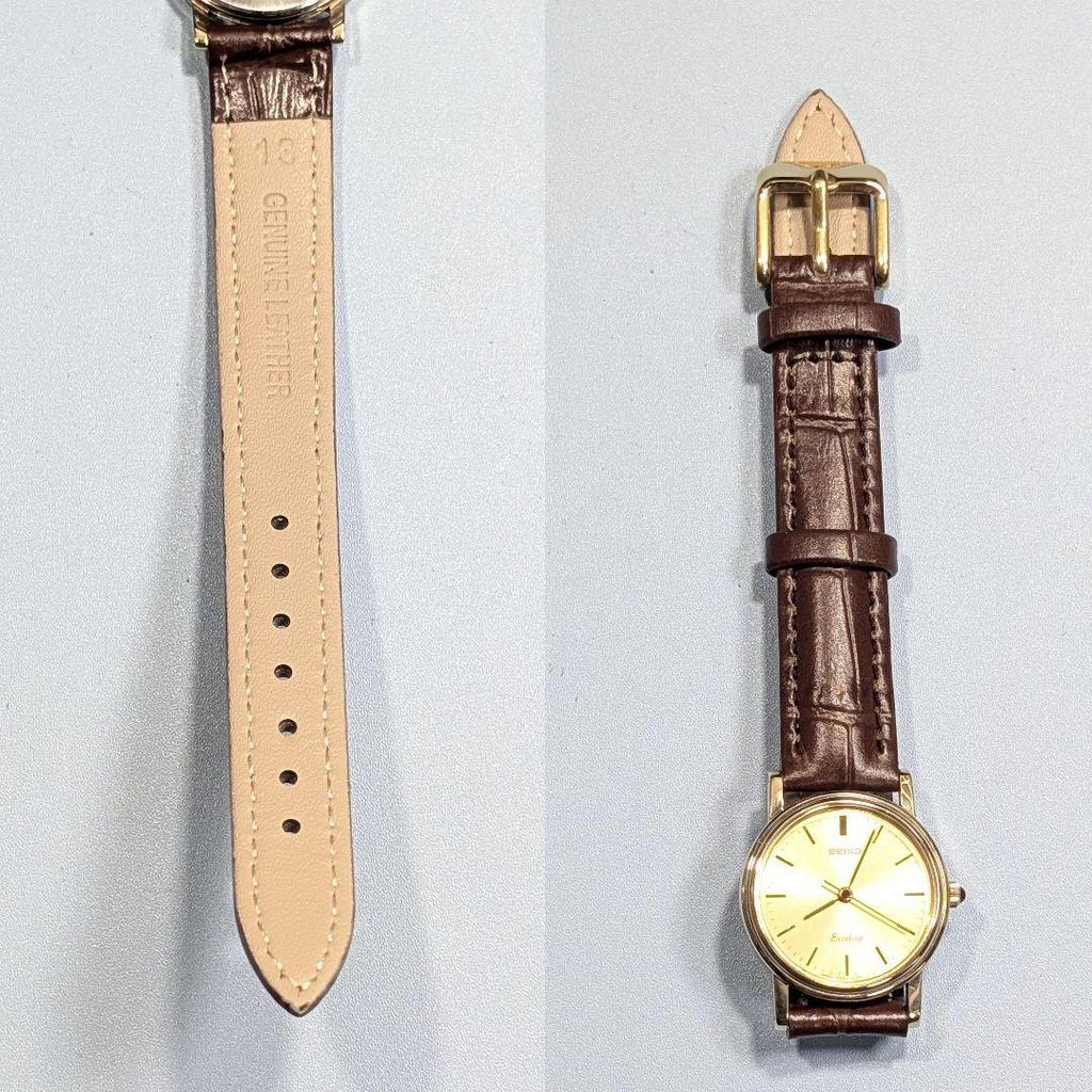 [USED] SEIKO EXCELINE Women's Watch E-06 (Battery Strap Replaced, Working)