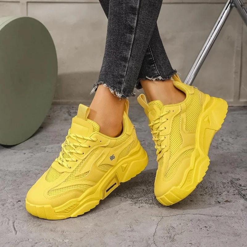 Summer Women Platform Shoes Casual Sports Shoes Versatile Soft Bottom Breathable Running Shoes Sneakers Women Zapatos De Mujer