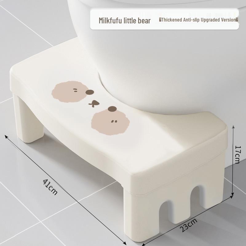 Non-Slip Thickened Toilet Squatting Footstool for Kids & Adults