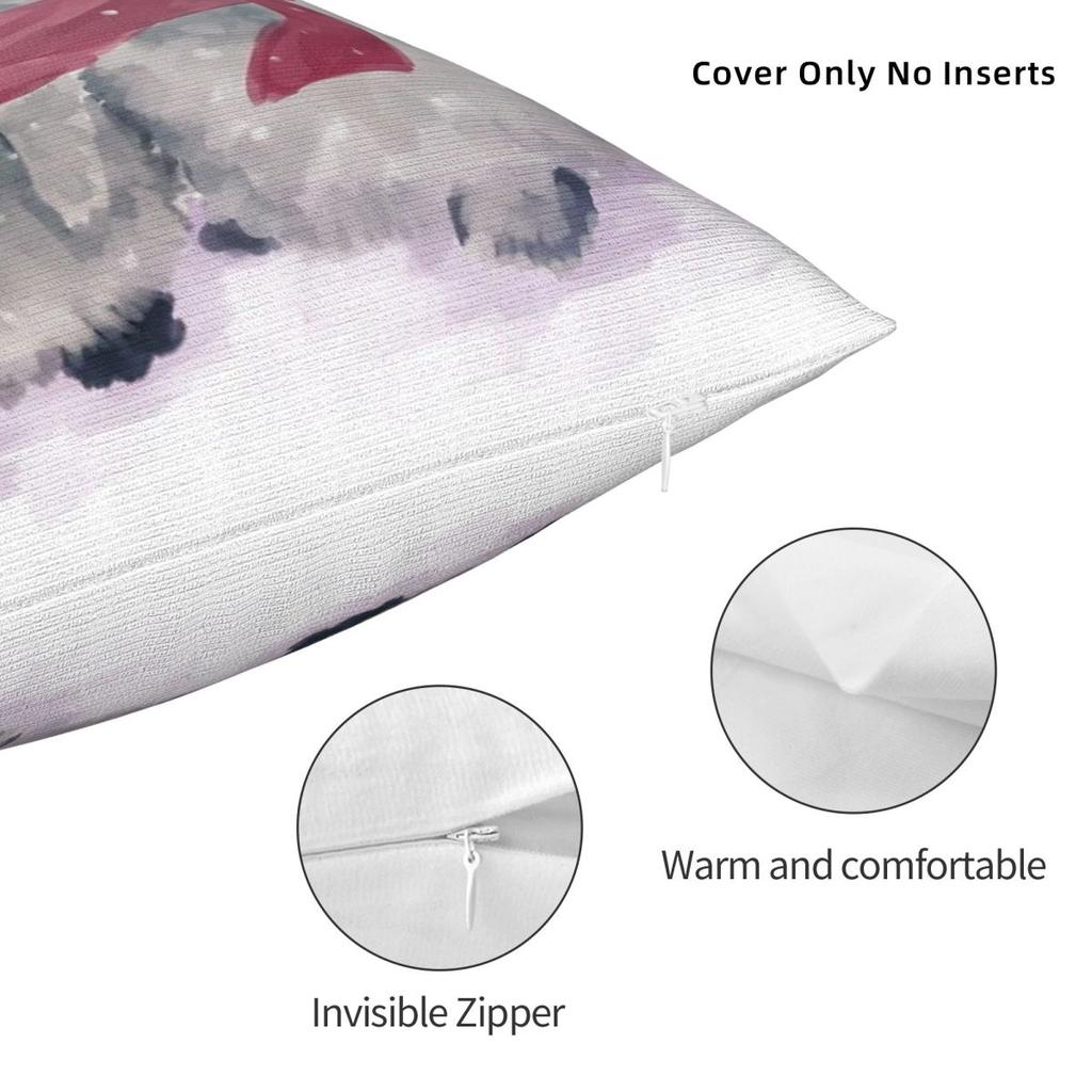 Pinguin Kuschel-Quadrat Kissenbezug Polyester Leinen Samt Muster Reißverschluss Dekor Kissenhülle Sofasitzkissenbezug 18"