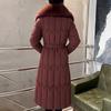 Plus Size L-7XL Fashion Winter Jackets Woman Long Parkas Hooded Big Faux Fur Collar Loose Thick Warm Overcoat Casual Women's Coats With Belt