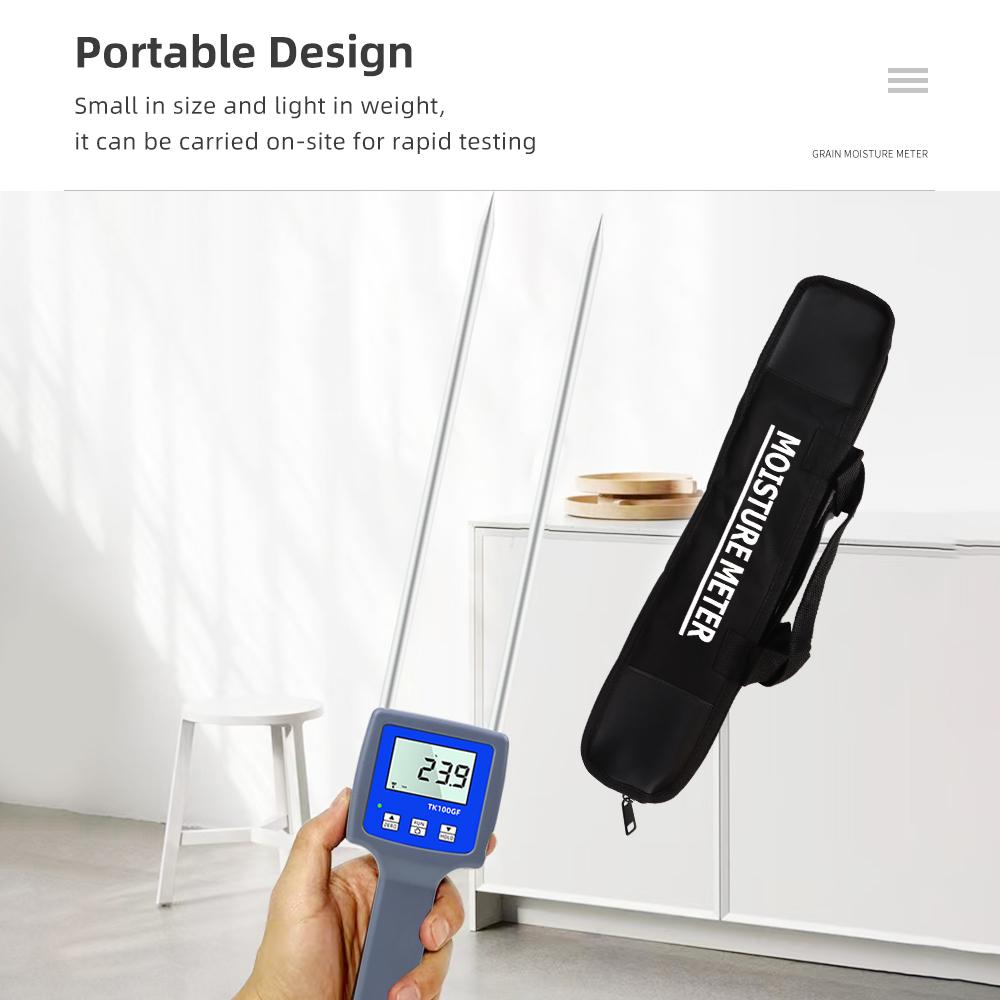 TK100GF Starch Moisture Tester LCD Digital Hygrometer Humidity Analyzer Moisture Detector for Corn Wheat Rice Bean Flour