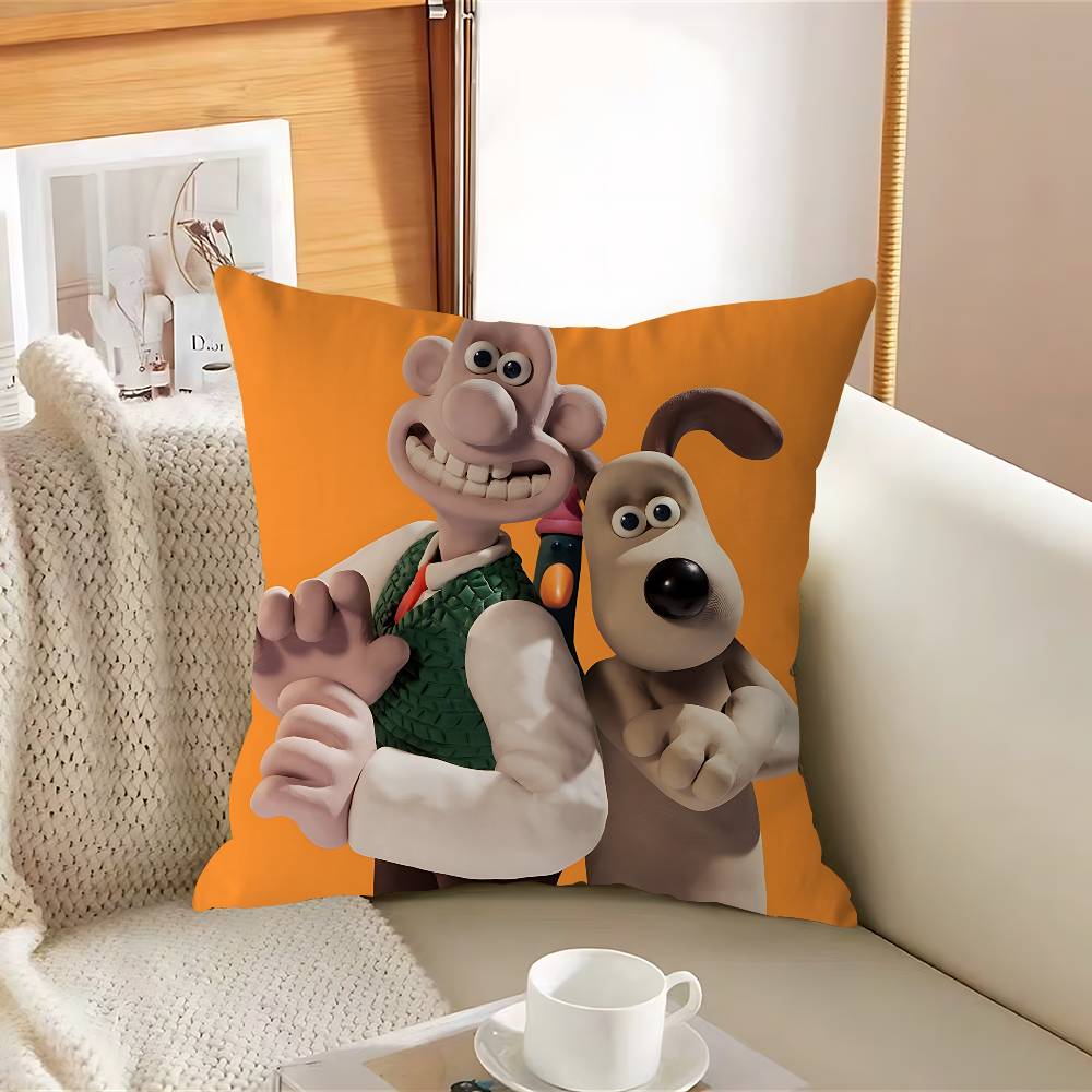 Wall-ace And G-Gromit Pillow Cushion Cover Pillowcase Living Room Sofa Home Decor Customized