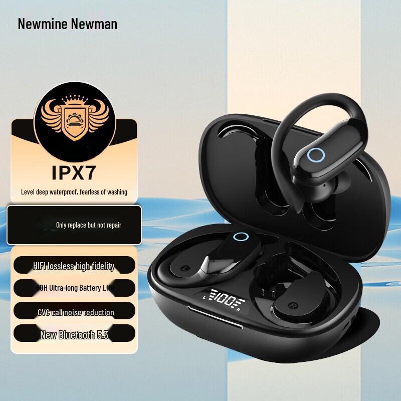 Newmine Q8 True Wireless Sports Ear-Hook Bluetooth Headset