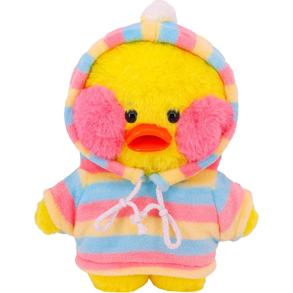 30Cm Cute Plush Doll'S Clothes Outfit Accessories For Cafe Lalafanfan Duck Clothes Doll Jumpsuit Color Match Hoodies Girl`S Gift