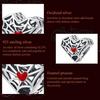 WOSTU Retro Spider Web Pattern Hollow Heart 925 Sterling Silver Charm Beads Fit Bracelet Bangle Fine Jewelry