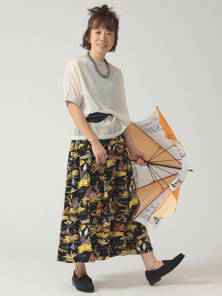 Beams Boy S/S Tee Sheer Line Short Sleeve Women's OFF_WHT FREE