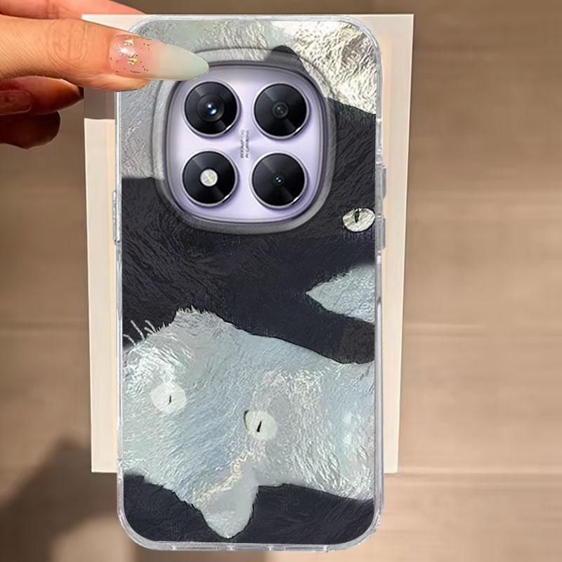 Case For For Honor 400 Lite 200 Pro 200Lite X9c X9a X8b X8a 5G Phone Cover Cat Black Cartoon For Honor 200 Protective Back Bags