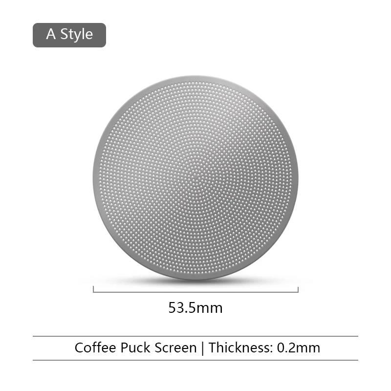 Espresso Coffee Puck Screen 0.2Mm Espresso Filter Holder 51/53/58.5Mm For Delonghi Breville Portafilter Accessory Barista Tool