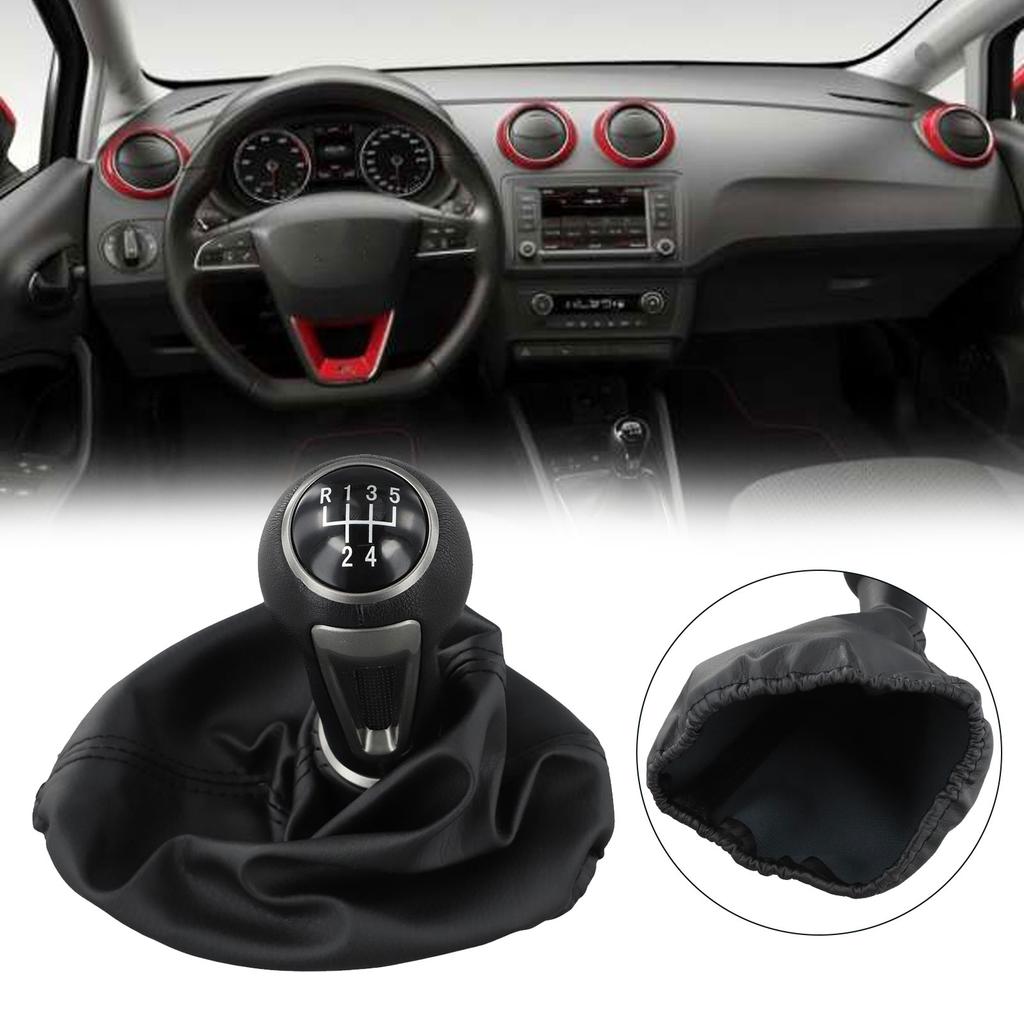 Shift Knob Replacement Handball Diameter 3.7cm Gear Shift Knob Leather Gear Knob Modern Design Gear Handle For SEAT