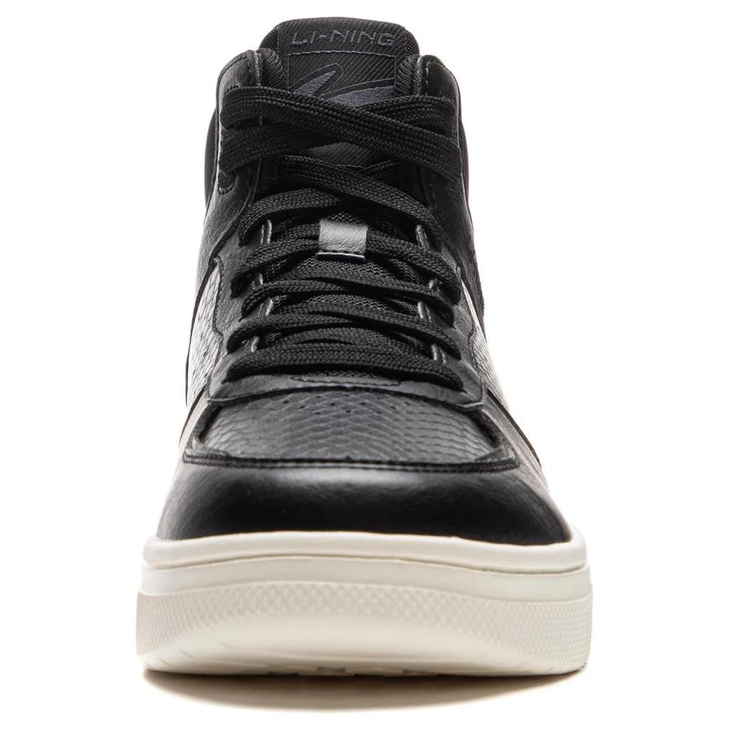 Li Ning Cyan Cloud Slip Resistant, Abrasion Resistant, Breathable High top Skateboard Shoes Men's Black AGCU549-3