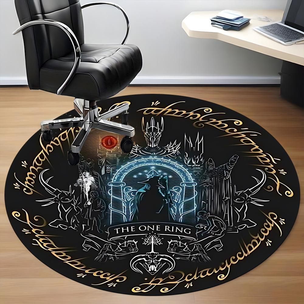 1pc The One Ring Carpet, Round Non-Slip Durable Large Size Office Carpet, Suitable for Office,yy250908043