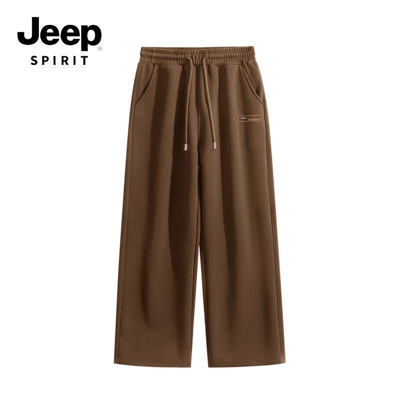 JEEP SPIRIT Men's Autumn Heavy Straight-Leg Casual Sweatpants