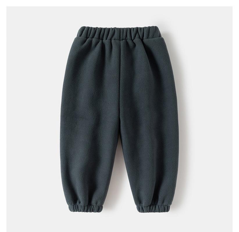Children's pants thickened boys' casual pants fleece boys' going out warm leggings baby autumn and winter children's pants