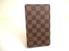 Authentic LOUIS VUITTON Damier Brown Leather Card Holder Notebook Cover #a903  Refurbished
