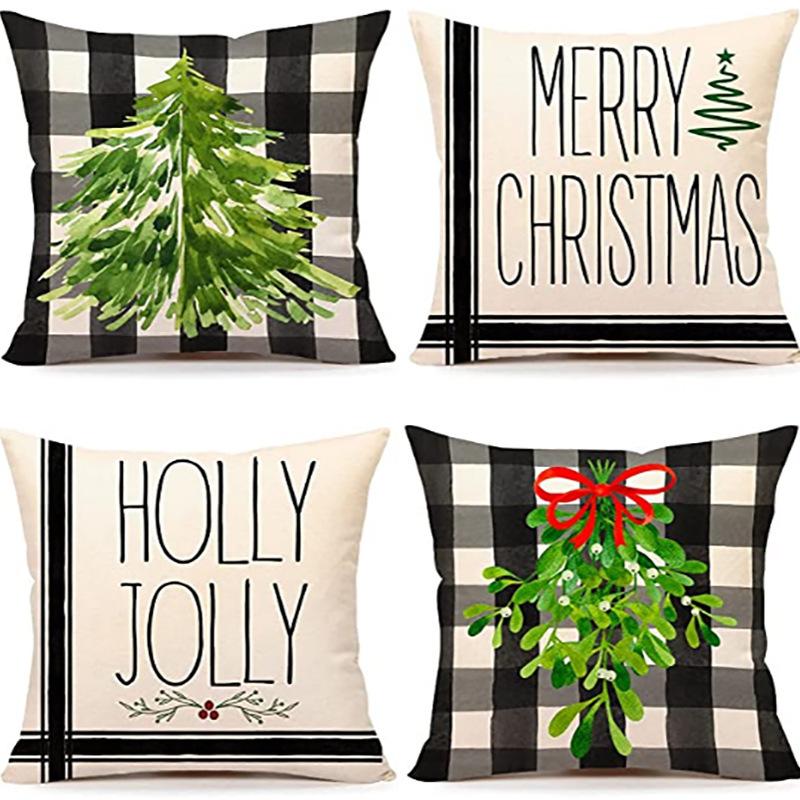 Christmas Pillow Home European Linen Sofa Cushion Cushion New Pillow Case