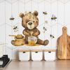 Bee Bear Honeycomb Kitchen Wall Sticker Self-Adhesive Bedroom Dorm Hallway Home Decor Removable