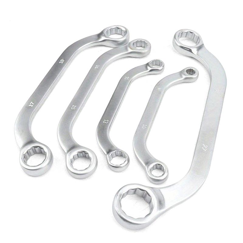 1/5Pcs S Type Double Ended Allen Wrench Combination Ring Spanner Plum Plate Curved Machine Fastener Repair Tools