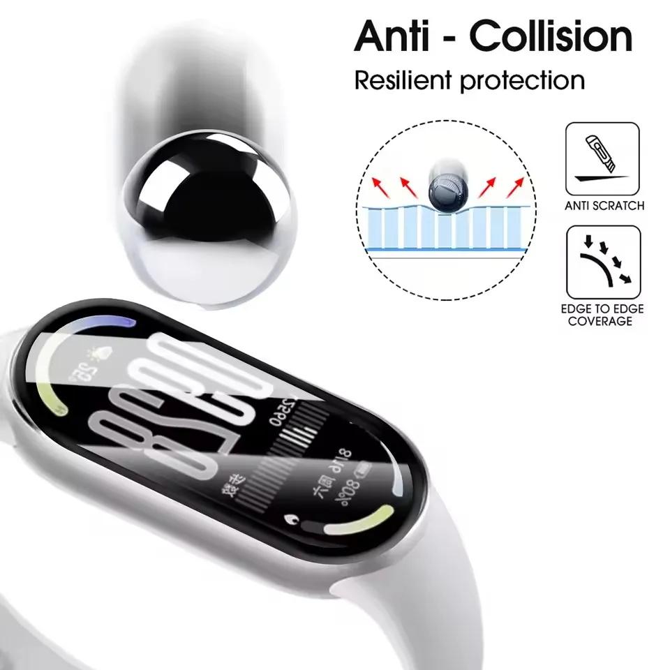 1-5PCS for Xiaomi Miband 10 Screen Protectors 9D Curved Full Coverage Anti-Scratch Protective Films for Mi Band 9 Watch Cover