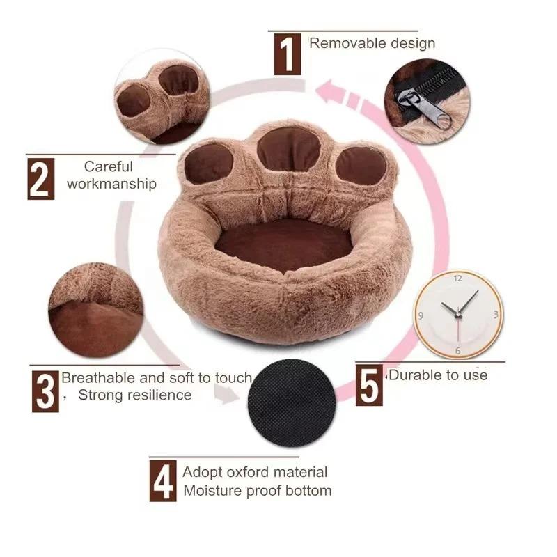 Dog Bed Cat Bed - Soft Washable Pet Sofa Mat With Supportive Cushion For Small, Medium, Large Home Use