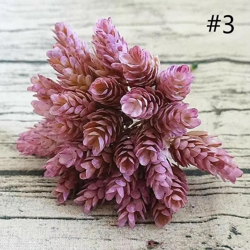 30 Heads Artificial Small Pineapple Plastic Tree Leaves Flores Fake Flowers DIY Wedding Home Decoration Plant Green Leaf