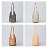 Elegant Bohemian Woven Hand Bag Female Style Handmade Wooden Bead Tote Exquisite Design Bucket Shoulder Bag Female Fashion