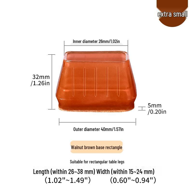 Silicone Chair Leg Covers with Felt Pads - Furniture Protection and Noise Reduction