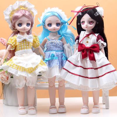 Anime panenka 30cm BJD panenka 23 pohyblivých kloubových panenek, šaty, DIY hračka pro děti, dárky k narozeninám
