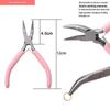 "Handmade Pink Needle-Nose Pliers: Multi-Function Jewelry Tool for Beading and Winding"
