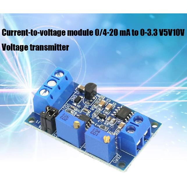 Ximimark 2Pcs Current to Voltage Converter Module 0/4-20mA to 0-3.3V 0-5V 0-10V Voltage Transmitter Signal Conversion Conditioning Board