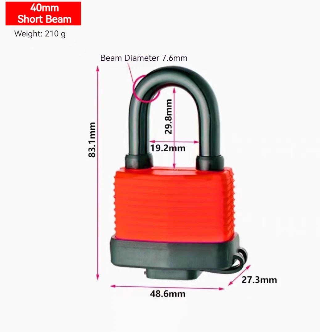 

Сверхпрочный водонепроницаемый навесной замок, уличный водонепроницаемый противоугонный замок, уличный противовзломный замок для грузовиков, балконный оконный замок