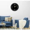 Stylish Metal Wall Clock - Large Size & Home Decor for Living Room, Bedroom & Office - Black