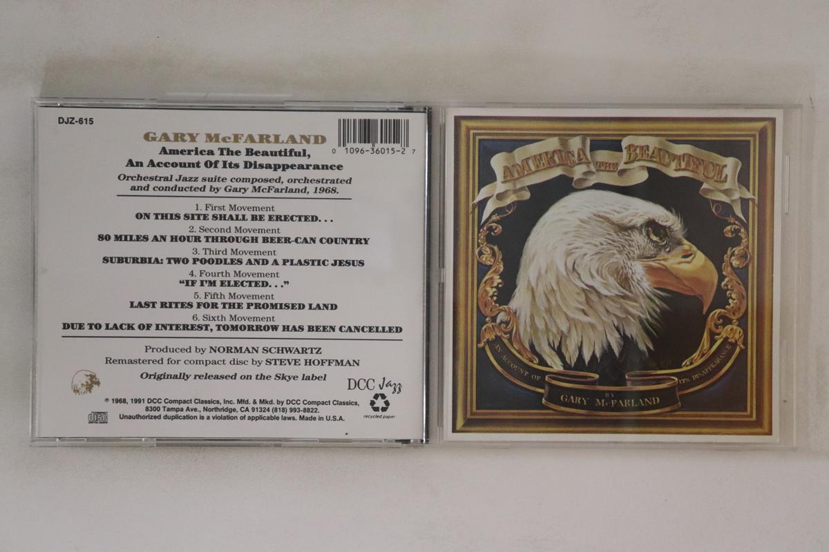 

CD GARY MCFARLAND Gary Mcfarland DJZ615 DCC JAZZ 1991 US Jazz Used